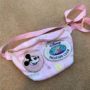 Disney Pink Mini Bag with Mickey and Vacation Club Patches